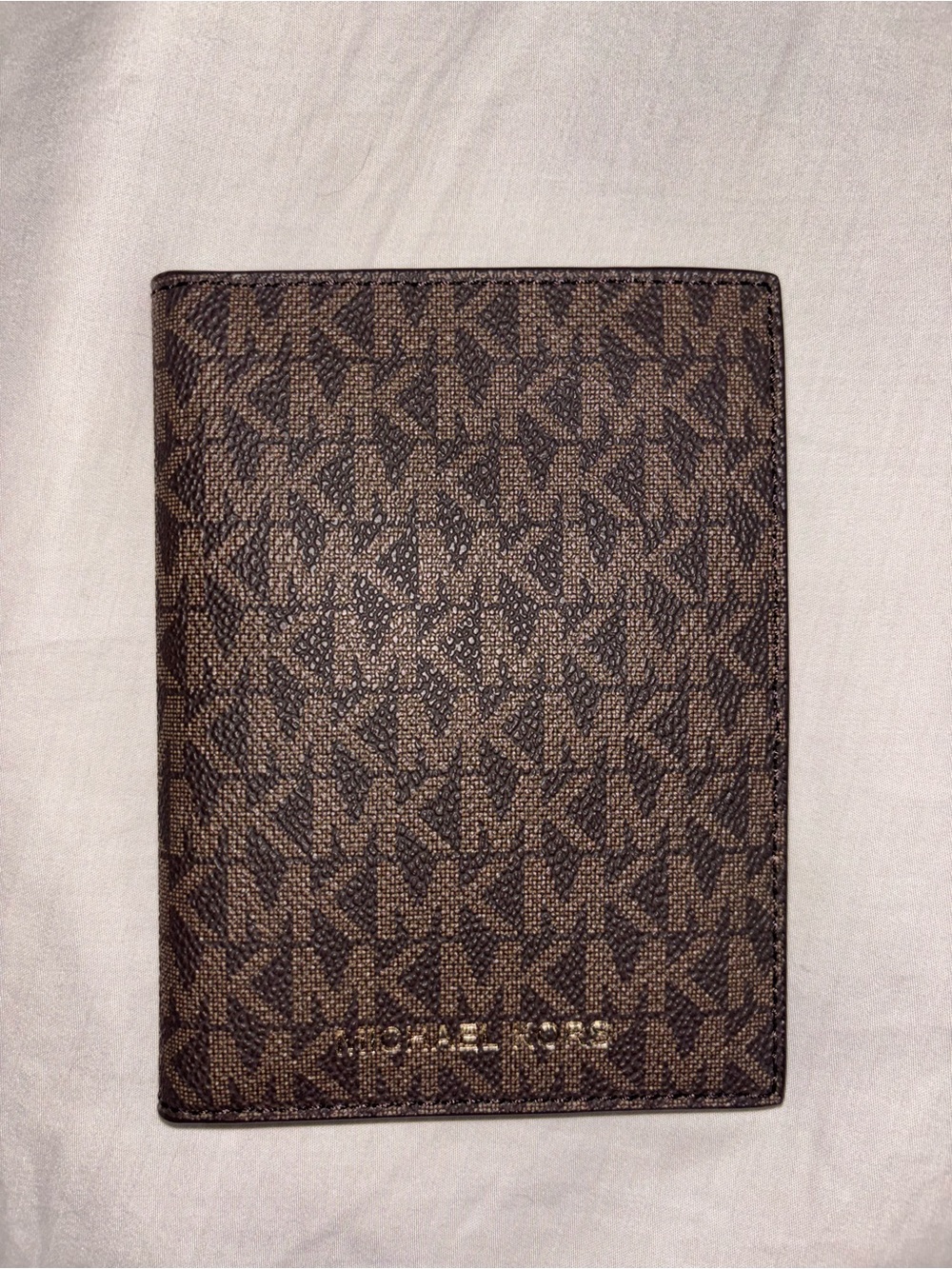 Michael Kors Brown Signature Passport Holder